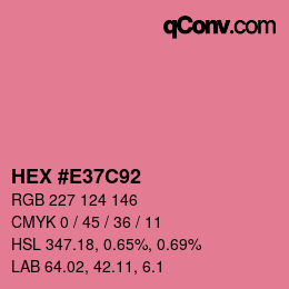 Color code: HEX #E37C92 | qconv.com