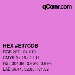 Farbcode: HEX #E37CDB | qconv.com