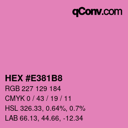 カラーコード: HEX #E381B8 | qconv.com