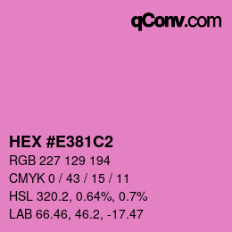 Color code: HEX #E381C2 | qconv.com
