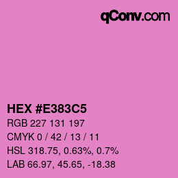 颜色代码: HEX #E383C5 | qconv.com