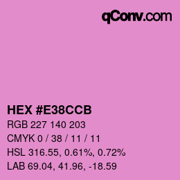 Color code: HEX #E38CCB | qconv.com