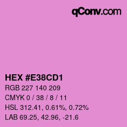 Color code: HEX #E38CD1 | qconv.com