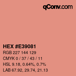Color code: HEX #E39081 | qconv.com