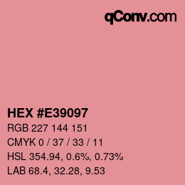 Color code: HEX #E39097 | qconv.com