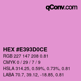 Farbcode: HEX #E393D0CE | qconv.com