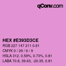 Código de color: HEX #E393D3CE | qconv.com