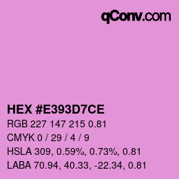 Farbcode: HEX #E393D7CE | qconv.com