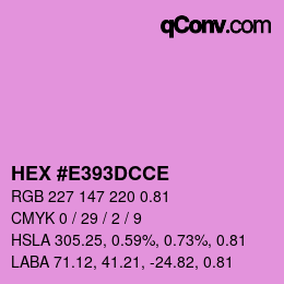 颜色代码: HEX #E393DCCE | qconv.com