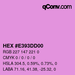 Color code: HEX #E393DD00 | qconv.com