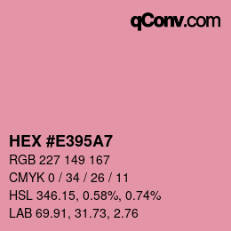Color code: HEX #E395A7 | qconv.com