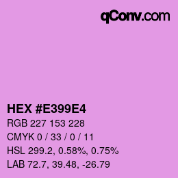Color code: HEX #E399E4 | qconv.com
