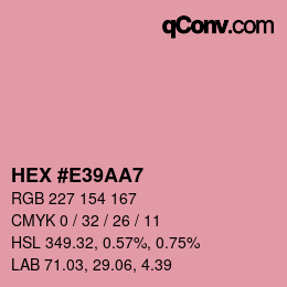 Color code: HEX #E39AA7 | qconv.com