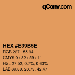 Farbcode: HEX #E39B5E | qconv.com