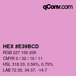 カラーコード: HEX #E39BCD | qconv.com