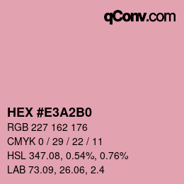 カラーコード: HEX #E3A2B0 | qconv.com