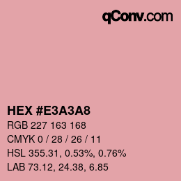 Color code: HEX #E3A3A8 | qconv.com
