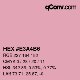 Color code: HEX #E3A4B6 | qconv.com
