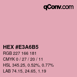 Color code: HEX #E3A6B5 | qconv.com