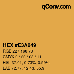 Color code: HEX #E3A849 | qconv.com