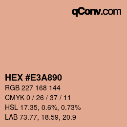 Farbcode: HEX #E3A890 | qconv.com