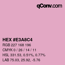 Farbcode: HEX #E3A8C4 | qconv.com