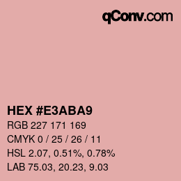 Color code: HEX #E3ABA9 | qconv.com