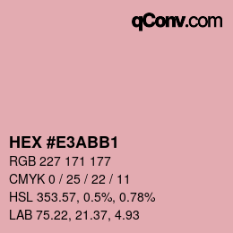 カラーコード: HEX #E3ABB1 | qconv.com