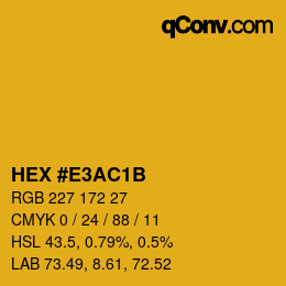 Color code: HEX #E3AC1B | qconv.com - big