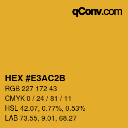 Color code: HEX #E3AC2B | qconv.com