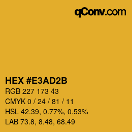カラーコード: HEX #E3AD2B | qconv.com