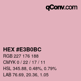 颜色代码: HEX #E3B0BC | qconv.com