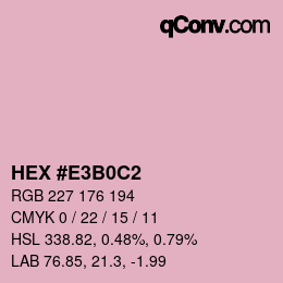 Color code: HEX #E3B0C2 | qconv.com