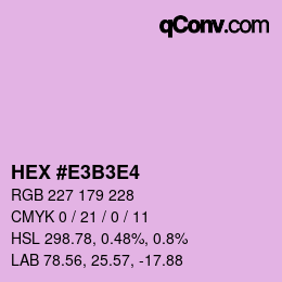 カラーコード: HEX #E3B3E4 | qconv.com