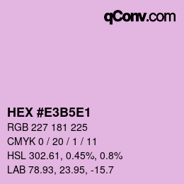 Color code: HEX #E3B5E1 | qconv.com
