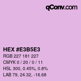 Farbcode: HEX #E3B5E3 | qconv.com