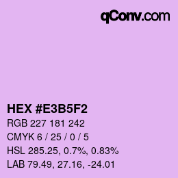 カラーコード: HEX #E3B5F2 | qconv.com