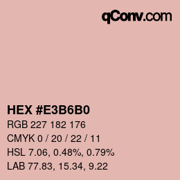 Color code: HEX #E3B6B0 | qconv.com