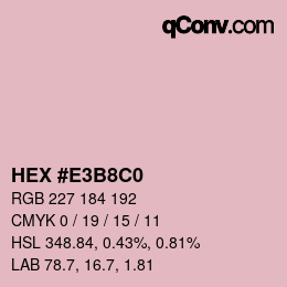 Color code: HEX #E3B8C0 | qconv.com