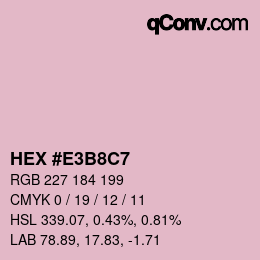 カラーコード: HEX #E3B8C7 | qconv.com