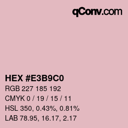 Color code: HEX #E3B9C0 | qconv.com