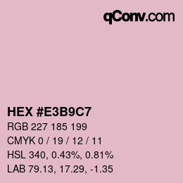 Color code: HEX #E3B9C7 | qconv.com