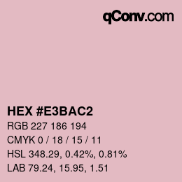 Color code: HEX #E3BAC2 | qconv.com