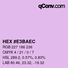 カラーコード: HEX #E3BAEC | qconv.com