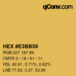 Color code: HEX #E3BB59 | qconv.com