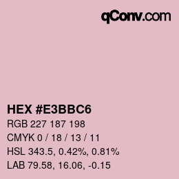 颜色代码: HEX #E3BBC6 | qconv.com