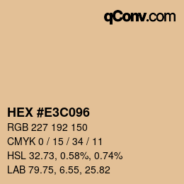 Color code: HEX #E3C096 | qconv.com