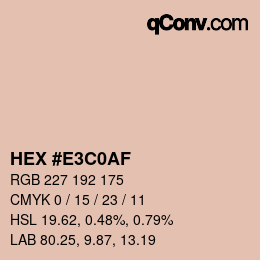 Color code: HEX #E3C0AF | qconv.com