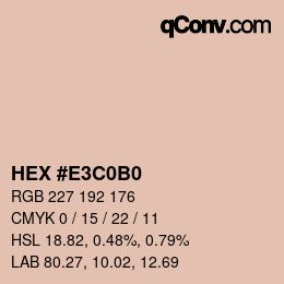 Color code: HEX #E3C0B0 | qconv.com