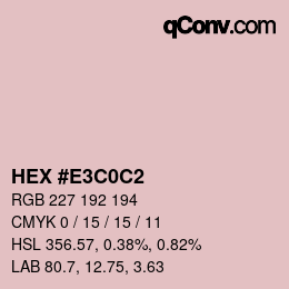 Farbcode: HEX #E3C0C2 | qconv.com